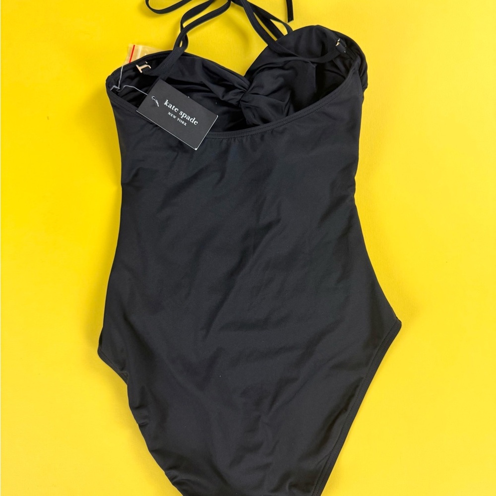 Kate Spade Black Bandeau One Piece Swimsuit Size XS NWT - Picture 2 of 3